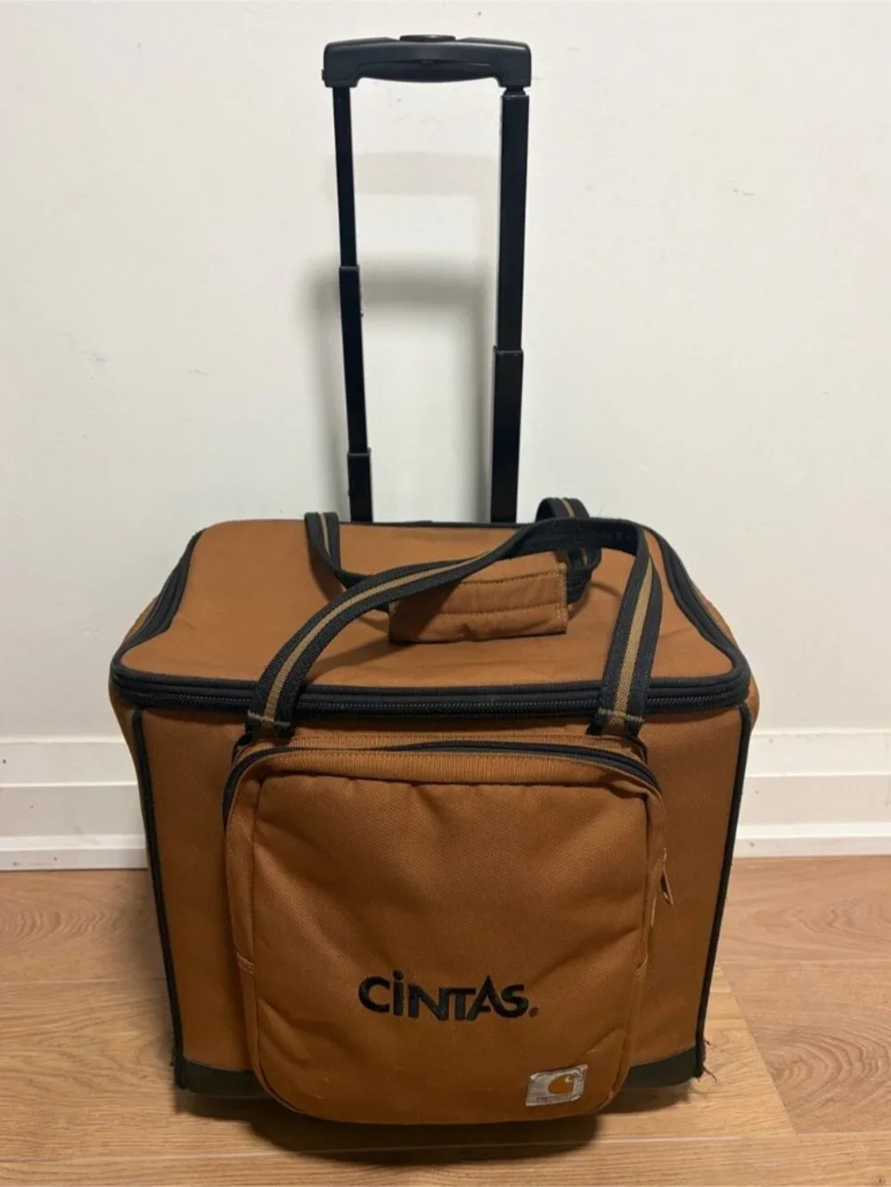 Carhartt x Cintas Rolling Salesman Duffel Travel Bag Luggage Brown Canvas